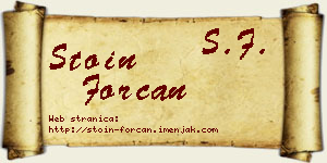 Stoin Forcan vizit kartica